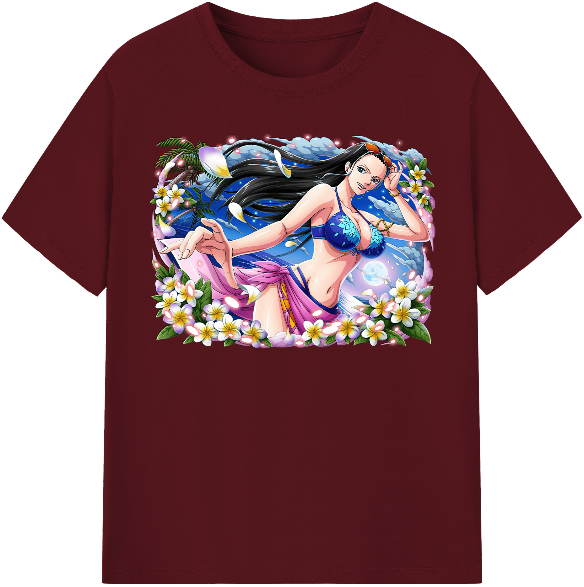 ワンピース ニコ・ロビン ONE PIECE Nico Robin 綿100％半袖Tシャツ（フロントプリント）
